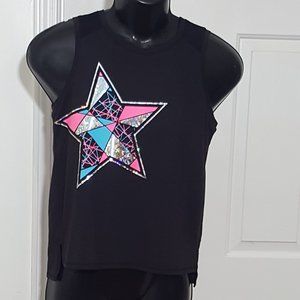 New Relaxed - Fit  Girl’s Shirt- Tank Top - Size XL ( 14 - 16 ) Black